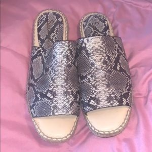 Snakeskin Mule Sandals